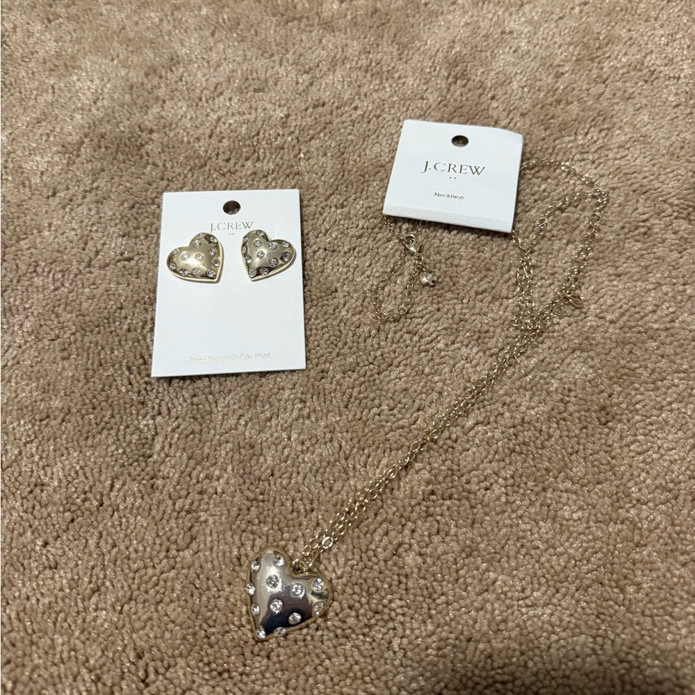 NWT J. Crew matching set of necklace and earrings